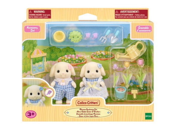 Calico Critters: Blossoming Garden Set (Flora Rabbit Siblings)