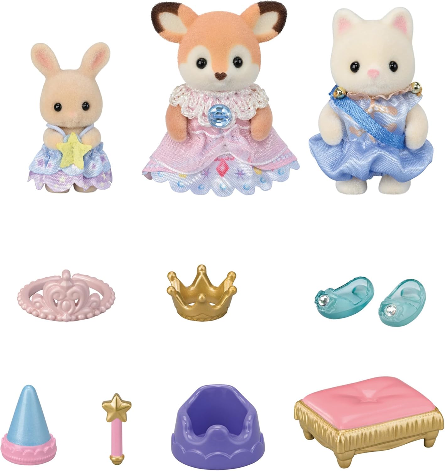 Calico Critters: Princess Recital Set (Baby Deer/ Silk Cat/ Milk Rabbit) (Japanese Exclusive)