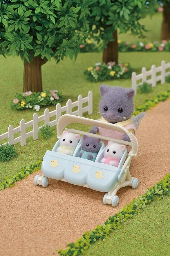 Calico Critters: Baby Triplets Stroller Set